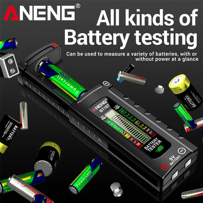 ANENG BT167 household battery level tester does not require power supply to measure D/C/AA/AAA/9V/button battery level detector