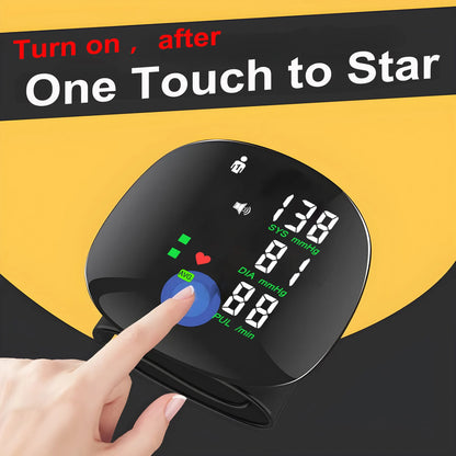Rechargeable Wrist Sphygmomanometer Blood Pressure Monitor Medical English/Russian Voice Digitlal Tensiometro Health Tonometer