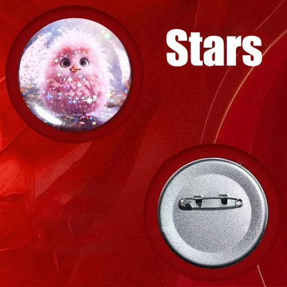 Personalized Round Badges Brooches Custom Photo Handwriting Diy Text or Graphic Pins Accessory Gifts for Kids