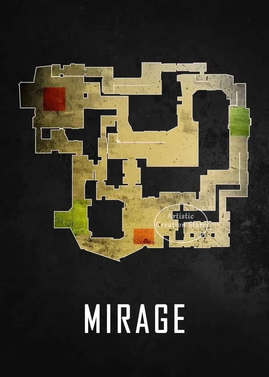 Cs Go Maps Poster First Person Shooter Game Dust 2 Nuke Map Black Print Canvas Painting Wall Pictures for Game Room Wall Decor