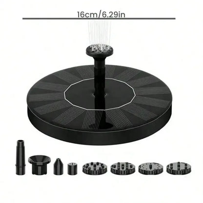 Mini Solar Water Fountain - Solar-Powered Pool/Pond Waterfall, Outdoor Garden Decoration & Bird Bath Supplies