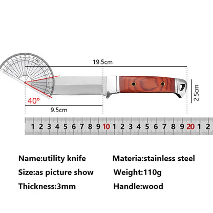 Stainless Steel Utility Knife Boning Knife Kitchen Cleaver Meat Paring Knife Outdoor Barbecue Fishing Portable Pocket knife