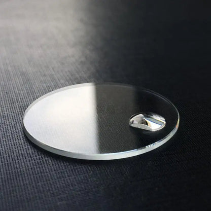 2.5mm Thick Date Window Watch Glass Round Flat Mineral Timepiece Crystal with Bubble Magnifier 25mm-36mm Diameter YZC886