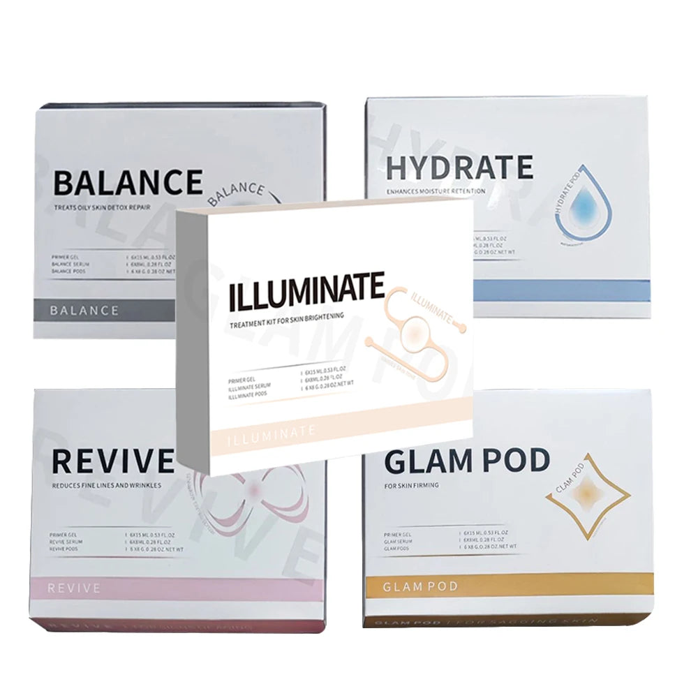 NEW CO2 Pod Glam Pod For Bubble Facial Machine Facial Spa Revive Pods For Aqua Facial Machine Skincare CO2 Serum Gels Glam Pod