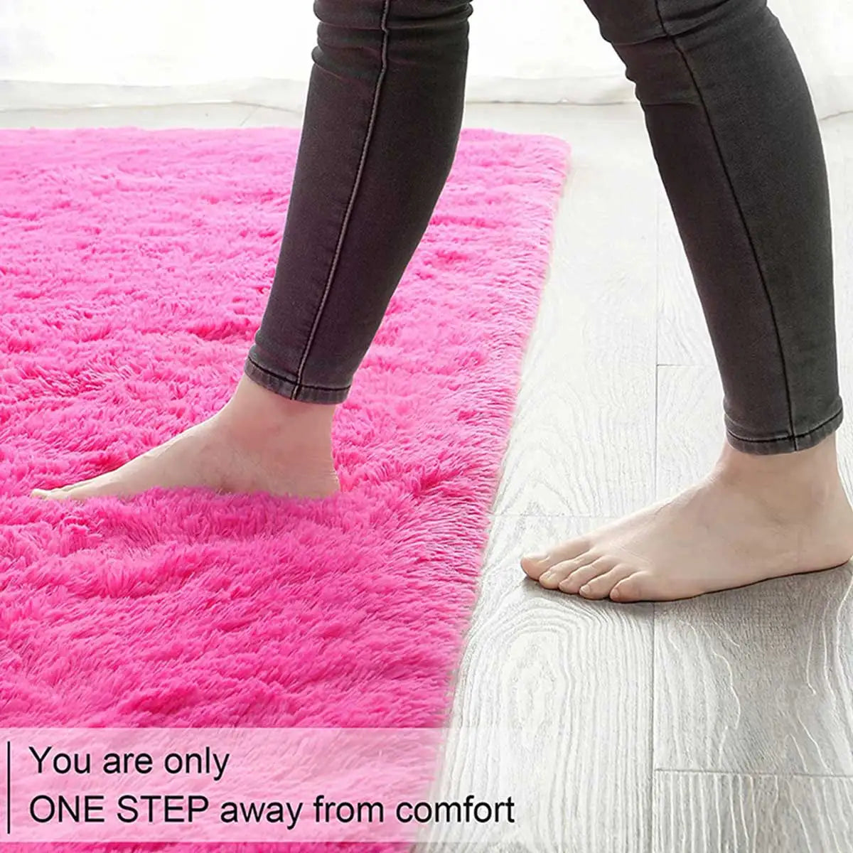 Pink Bedroom Carpet For Children's Room Cute Girls Floor Soft Mat Living Room Decoration White Fluffy Large Kids Bedside Rugs