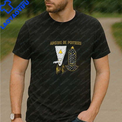 Angine De Poitrine Mens T-shirts and Tank Tops - Summer Short-sleeved Men's and Women's Comfortable T-shirts
