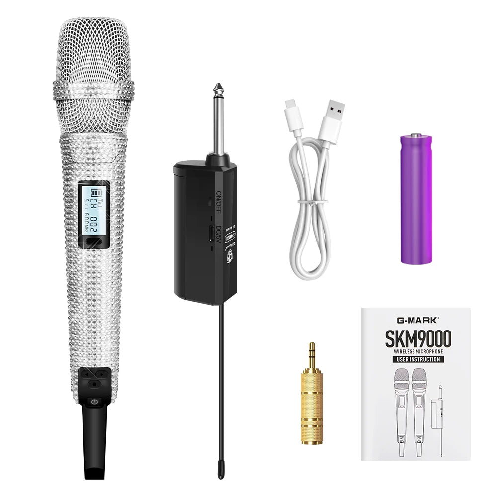 Diamond Wireless Microphone G-MARK SKM9000 Handheld Mic Concerts For Party School Teaching Wedding Stable Audio Transmission