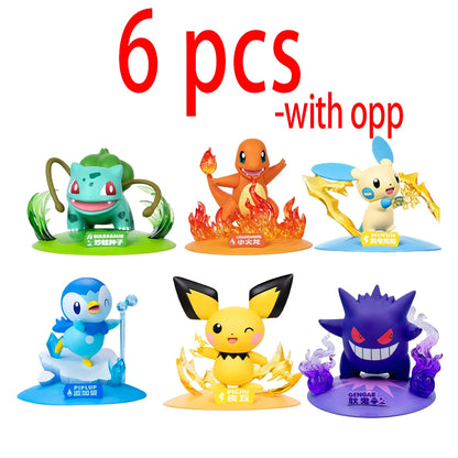 12 Pokémon Action Dolls Pikachu Blind Box Anime Models Desktop Decorations Pokémon Toys Children's Birthday Gifts
