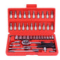 Krachtige 46pcs/set Carbon Steel Combination Set 1/4" Wrench Socket Spanner Screwdriver Household Motorcycle Car Repair Tool