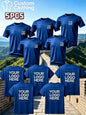 5-Piece Custom Quick-Drying T-Shirts with Logo, Photos and Text. Breathable Training Short-Sleeved Shirts