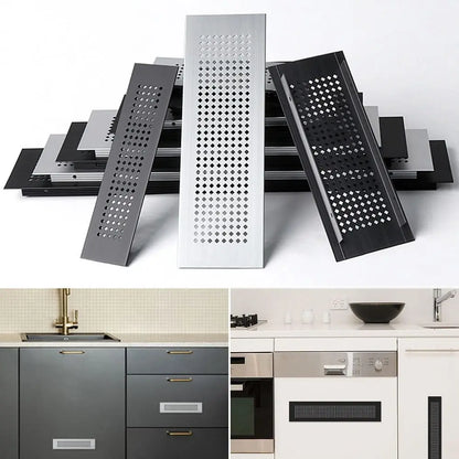 2pcs/set Aluminum Alloy Vents Cover Louver 50/80mm Wide Air Vent Decor Breathable Mesh Rectangle Ventilator Grille Cover