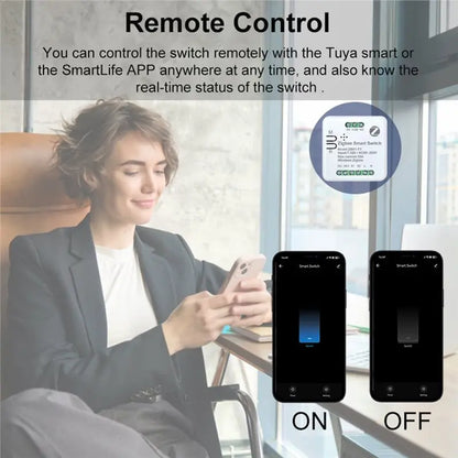 【ORNAMENT】Zigbee Smart Switch Module Mini Momentary Self-Locking 10A DIY Breaker Controller For Tuya/Smart Life App
