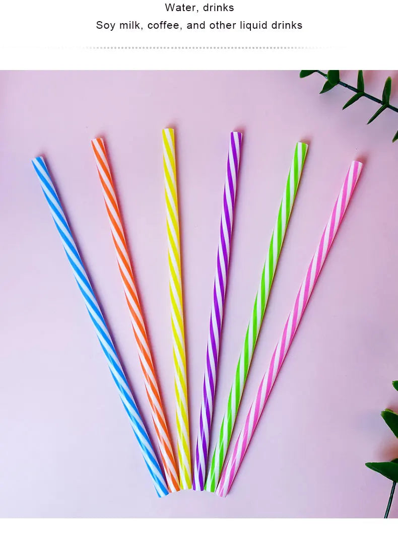 30-Pack of Two-Tone Twisted Straws, Reusable—A Must-Have for Parties, Bars, and Birthday Celebrations