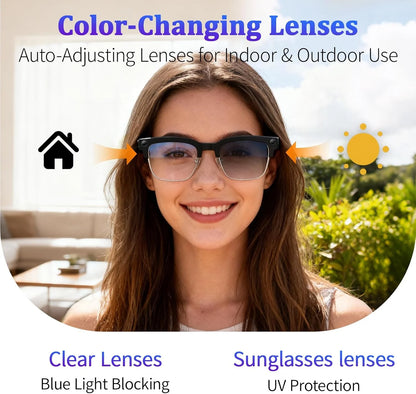 2026 Newest 8MP Smart Camera Glasses 1080P HD Video Recording AI Language Translation Bluetooth Call UV Protection for Men Women