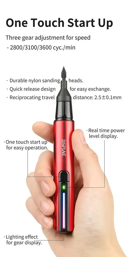 DSPIAE DIY ES-A Plastic Model Electric Reciprocating Sander USB Charge Grinding Pen Sanding Heads Sandpaper Military Craft Tools