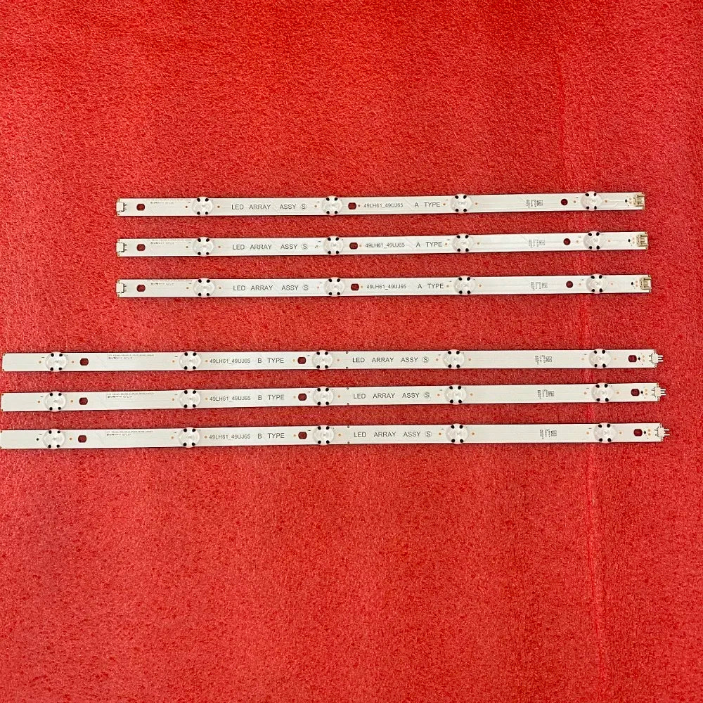 6pcs LED backlight for TV 49UJ701V TV 17Y 49inch LED ARRAY 49LJ61/UJ65 49LH61 49UJ65 A B 49UJ651V 49LJ614V 49UJ650 49UJ635