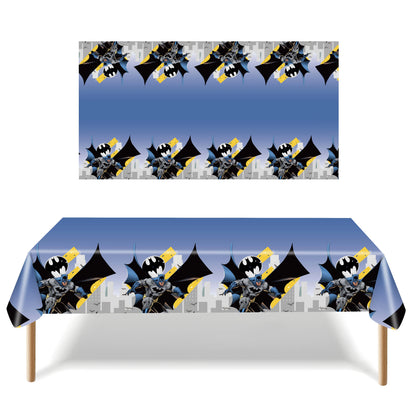 Batman Birthday Party Decoration Disposable Tableware Tablecloth Plate Napkin Balloon Cake Topper Baby Shower Party Favors