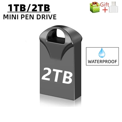 New Mini Metal USB Flash Drive 256GB 512GB Waterproof Type-C Pen Drive Memory Stick Key Disk Flash Memory U Disk Thumb Drive Gif