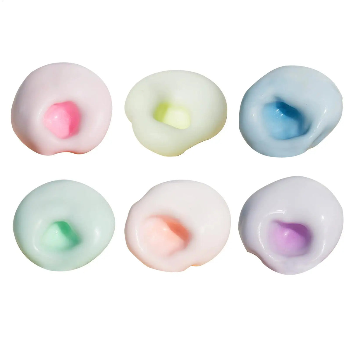 1pc Soft Ice Skin Stress Ball Glutinous Rice Cake Squeeze Toy Relief Cute Decompression Plaything Toys Adults Teens Gift