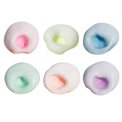 1pc Soft Ice Skin Stress Ball Glutinous Rice Cake Squeeze Toy Relief Cute Decompression Plaything Toys Adults Teens Gift