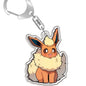 Keychain for Pokemon Charizard Vaporeon Leafeon Bag Charms Acrylic Anime Game Collectable Gifts Art Collection Toy Decoration