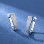 925 Sterling Silver Earrings Jewelry High Quality Retro Simple Pattern Purple White Zircon Earrings Hot Sale