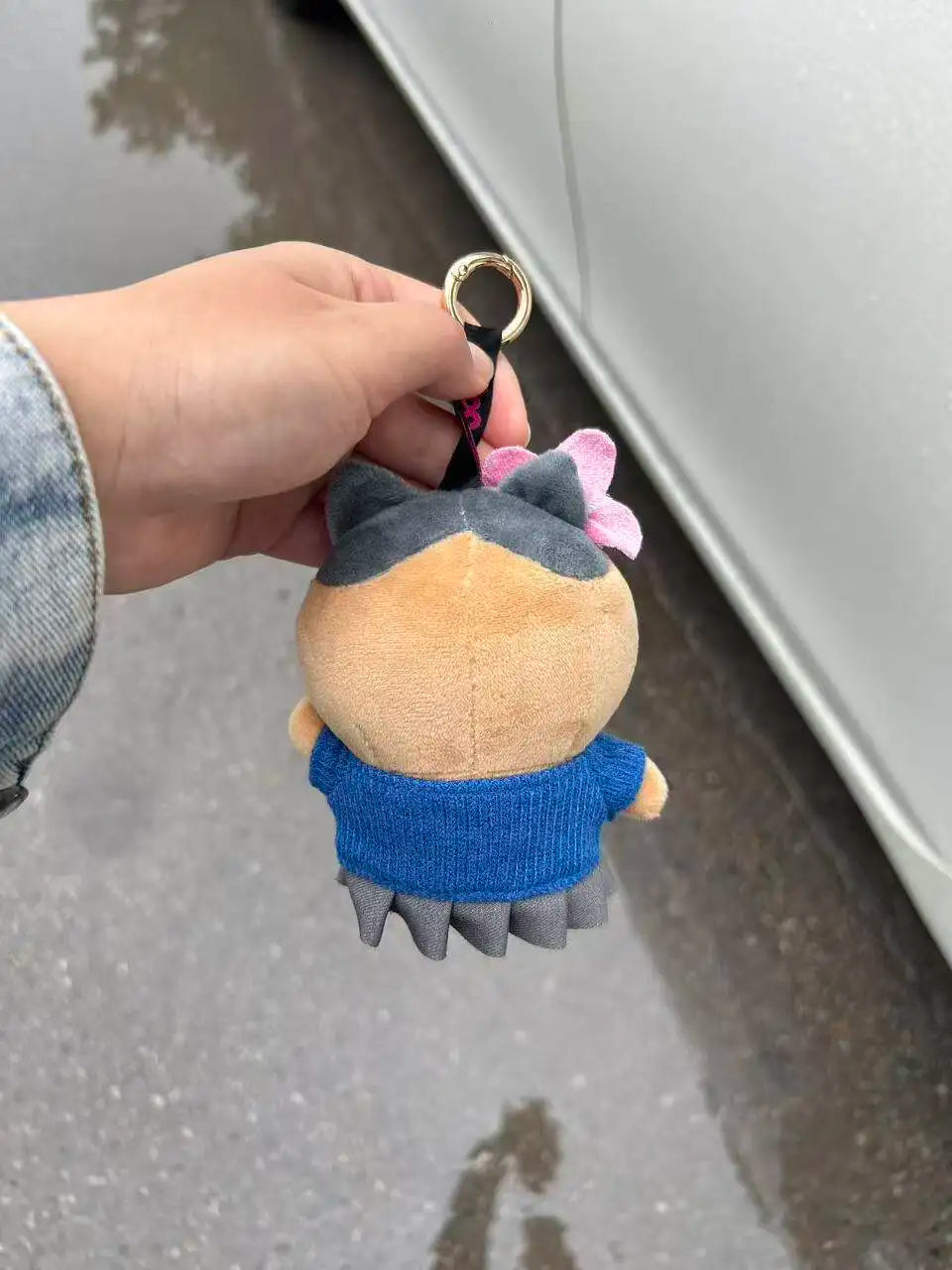 Cute Hachiware Momonga Gyaru Style Plush Keychain Tan Skin Blue-Eared Cat Bag Usagi Charm Pendant Toy Gift for Boys Girls Fans