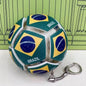 Soccer Keychain Fidget Toy Stress Relief Pendant for Fan Portable Decompression Ball with Gift Box Multi-National Team Souvenir