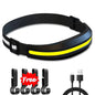 High Power COB Headlamp USB Rechargeable Lamp with 4 Lighting Modes Portable Light with Red/White Light Outdoor Camping Lantern
