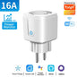 WiFi/Zigbee Smart Plug EU 16A/20A with Power Monitoring Timer Function Socket Compatible with Tuya Alexa Google Home Smart Life
