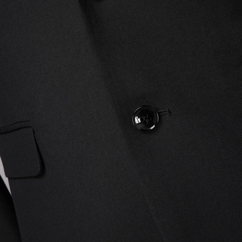 S-8XL (Blazer+Pants) Men's Fashion Business Casual Outdoor Gentleman Trend Single Breasted Wedding Slim-fit British Style Suit