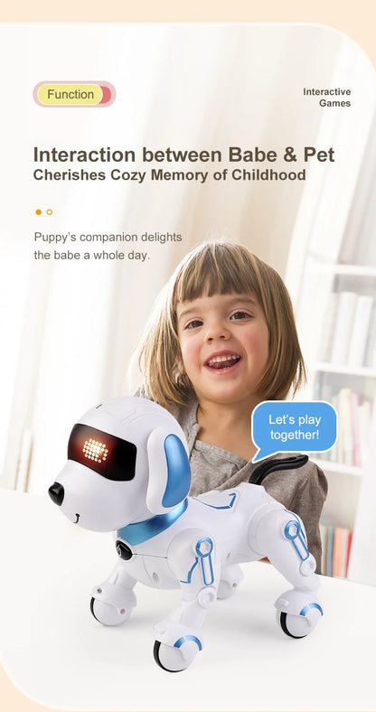 RC Robot Dog Electronic Stunt Pet Interactive Touch Programmable Smart Walking Dancing Kids Birthday Gift for Kids Boys Girls