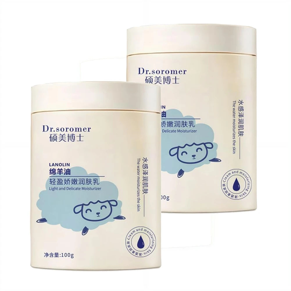 2PCS Lanolin Body Lotion Lanolin Moisturizing Skin Cream for Dry Skin Deep Hydrating Hand Body Lotion Non-Greasy Fast-Absorbing