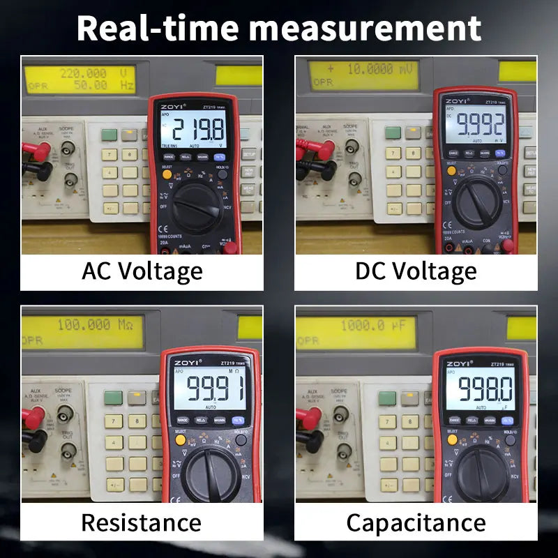 ZT219Digital Multimeter 19999 Counts True Rms Multimeters AC/DC Current Meter Voltimetro Profesional Voltage Tester f