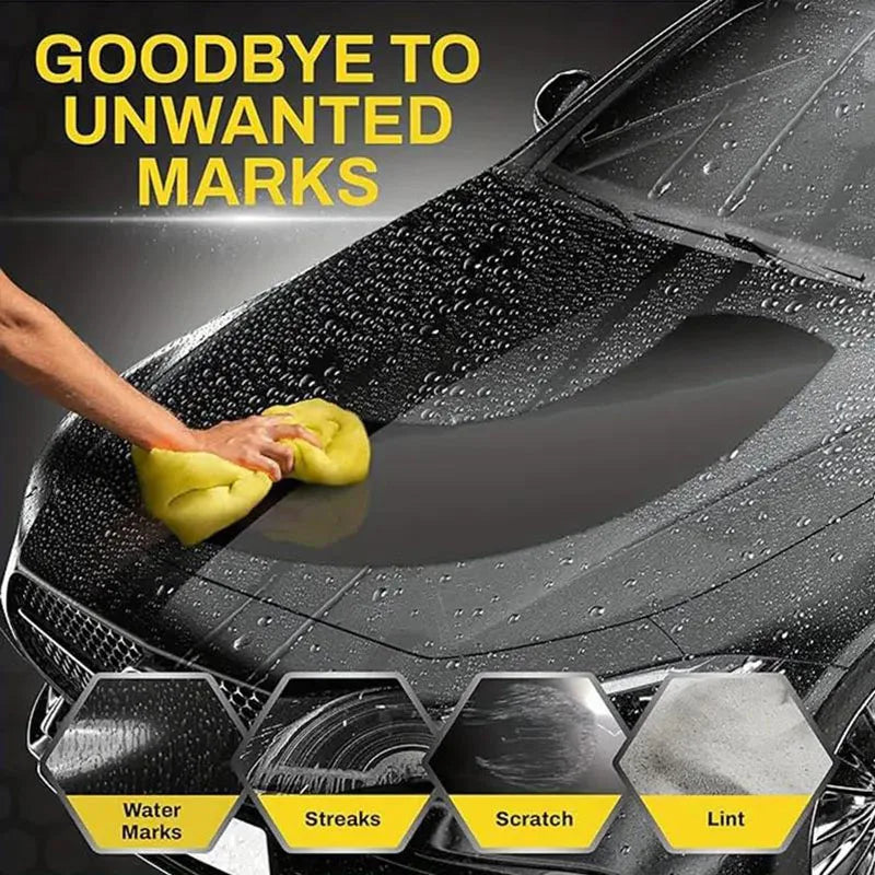 ISGTDRM Pva Wash Car Towel Quick-Dry Towel Ultra Absorbent Scratch-Free Reusable For Auto Maintenance Soft Deerskin Cloth