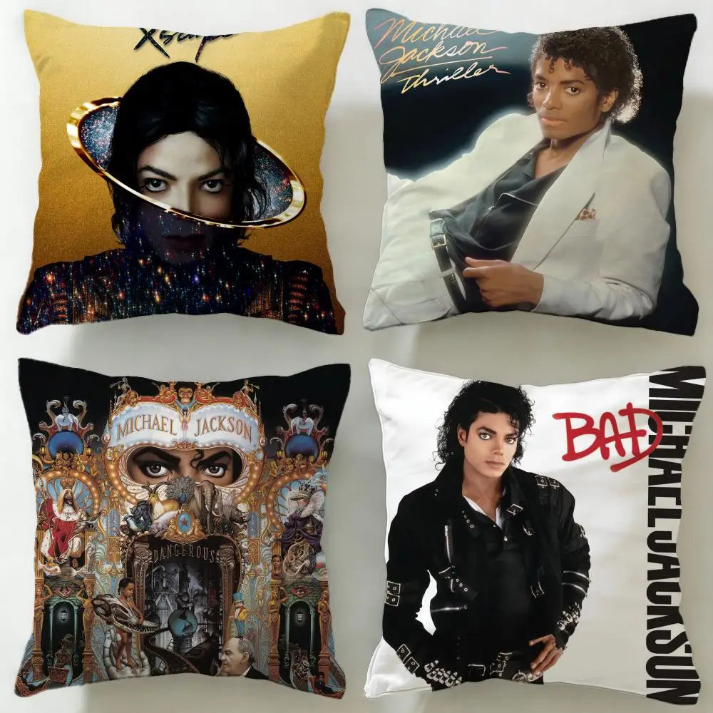 classic singer Michael Jackson Cushion Cover Soft & Easy-Wash Pillow Case – Versatile for Couch, Bed, Travel and Office