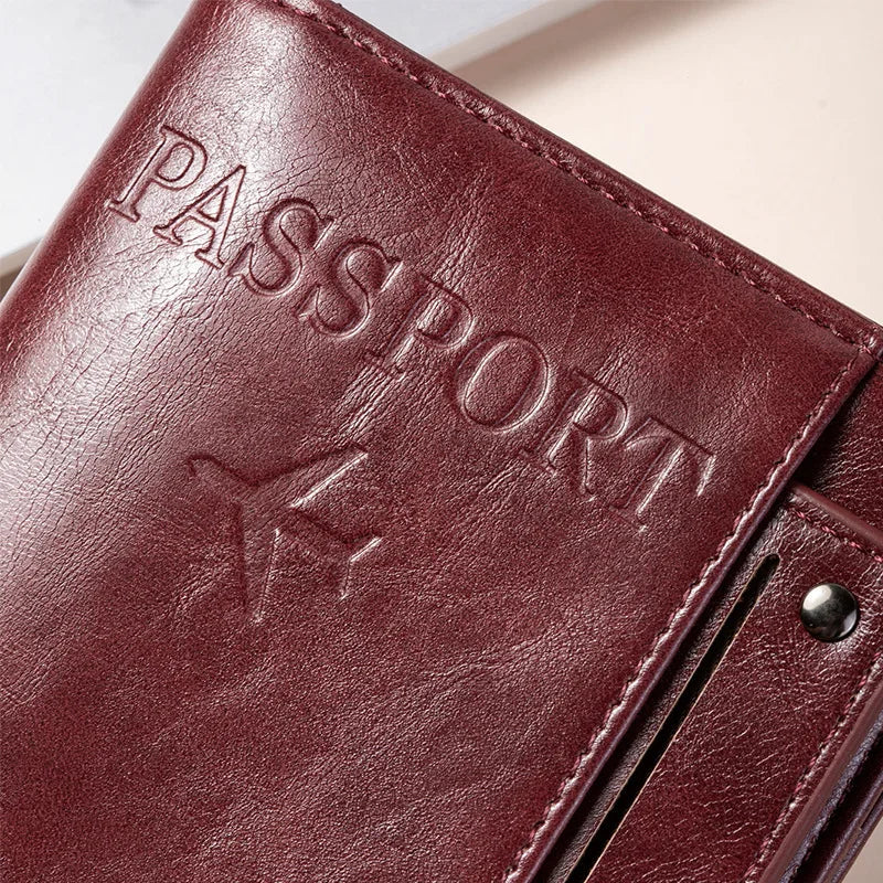 Passport Holder and Wallet in One, Anti-Theft, Anti-Degaussing, Multi-Functional Document and Card Storage Bag, Travel Ticket Holder, Portable Business and Travel Document Organizer, Essential Document Protection Cover for Go