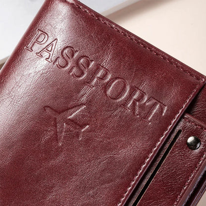 Passport Holder and Wallet in One, Anti-Theft, Anti-Degaussing, Multi-Functional Document and Card Storage Bag, Travel Ticket Holder, Portable Business and Travel Document Organizer, Essential Document Protection Cover for Go
