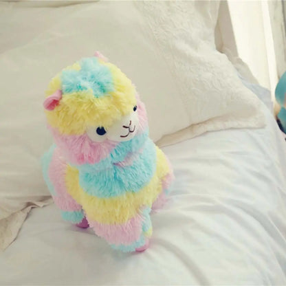 25cm Colorful Alpaca Plush Dolls Baby Cute Animal Dolls Soft Cotton Stuffed Doll Home Soft Toys Sleeping Mate Stuffed Plush Toys