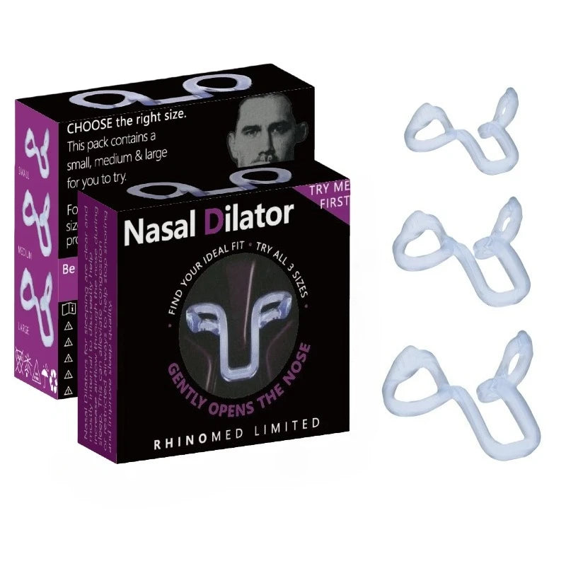 Anti Snoring Nose Clip Soft Silicone Material 3 Sizes Elastic Design For Nighttime Sleep Better Breathing Improved Airflow