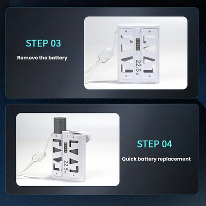 2x 21700 Power Bank Box DIY Kit 22.5W Fast Charging Dual Mode Battery Case One-Click Battery Swap Phone Charging Not Batteries