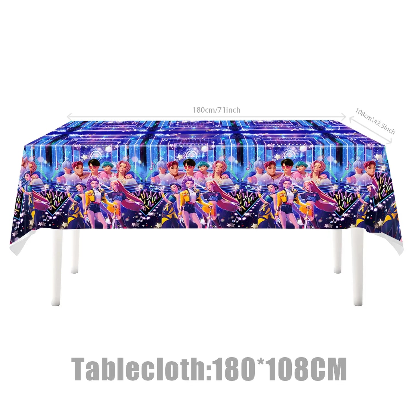 Demon Hunting Team Disposable Tableware Tablecloth Gift Bag Birthday Party Decoration Supply Classroom Reward Prize Fun Toy Gift