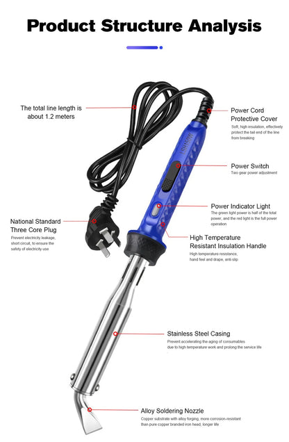 Intelligent High-Power Electric Soldering Iron 80W/300W Fast Heating  Alloy Solder Electric Soldering Iron