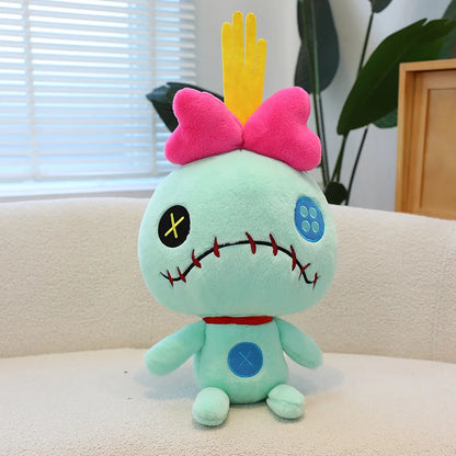 25cm Kawaii Disney Scrump Green Pink Plush Toy Soft Stuffed Cartoon Pillow Plushies Doll Boy Girl Room Decoration Birthday Gifts