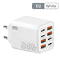 Ładowarka GaN USB C 240 W 8 w 1 Szybkie ładowanie Ładowarka do telefonu Zasilacz do iPhone'a Samsung Xiaomi Typ C Ładowarka ścienna z wtyczką EU/US