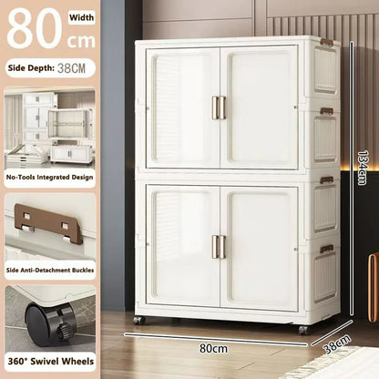 Folding Storage Cabinet Multi-Scene Closet Organizer - Home Organization Solution