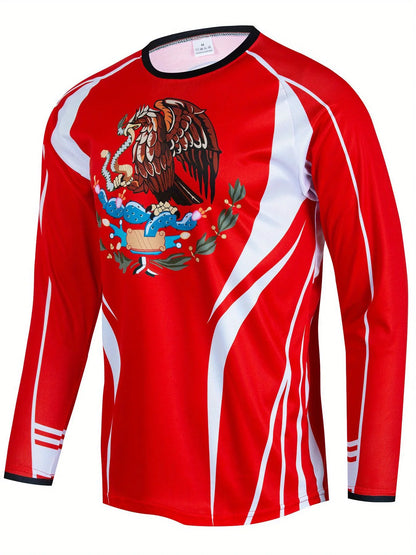 Fashion Mexican Flag T-Shirts Mexico 3D Print Men Woman Long Sleeve T Shirt Streetwear Oversized Harajuku Kids Tees Top Clothing