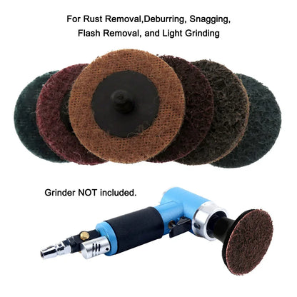 35/46/52PCS 2"Abrasive Disc Sanding Discs Roll Lock Surface Conditioning Discs R-Type Quick Change Disc with1 Disc Pad Holder