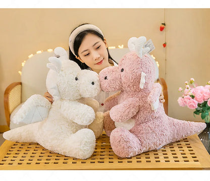 22-60CM Cute Pterodactyl Flying Dragon Doll Dinosaur with Wings Plush Toy Bed Pillow Sleeping Companion Soothing Gift for Kid