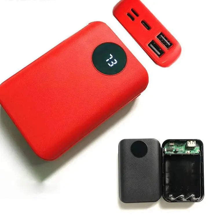 Portable 2 USB Ports PowerBank DIY Case 3x 18650 Battery Charger Mobile Phone Charger Power Bank Box Shell Kit for Iphone Huawei